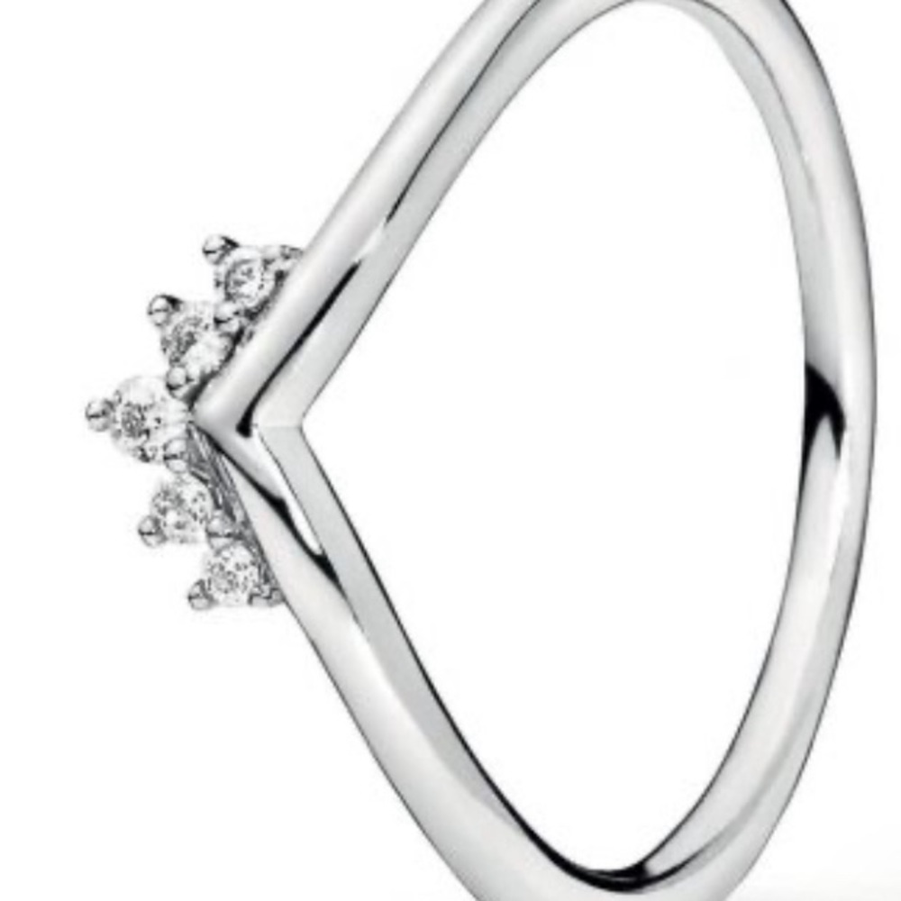 ❤️ Pandora Tiara Wishbone Ring. SIZE 7 - Picture 2 of 5